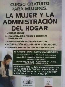 Cartel del polémico curso.