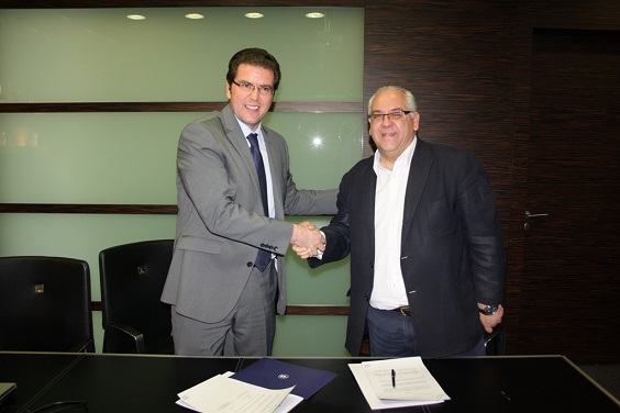 El gerente de Envases Soplados y Jesús Estrella.