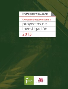 Portada del folleto subvenciones de proyectos de investigación del IEG para 2015.