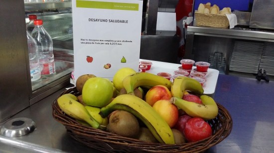 Desayuno saludable en el Hospital Comarcal de Andújar.