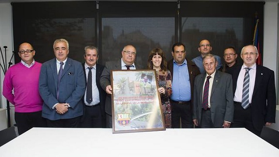 Acto de presentación del cartel anunciador de este encuentro de peñas barcelonistas.