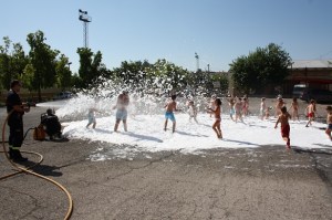 Actividad realizada por los Bomberos de Andújar.