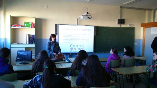 Un instante de la charla impartida a los alumnos de Andújar.