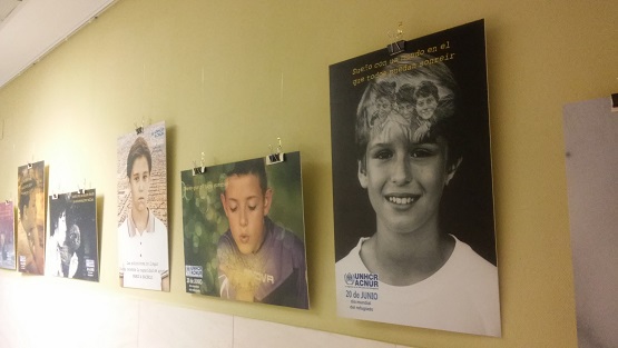 Una imagen de esta exposición sobre la situación de los refugiados.