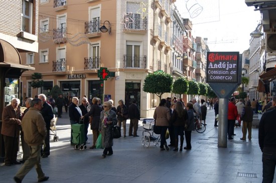 Calle comercial de Andújar.