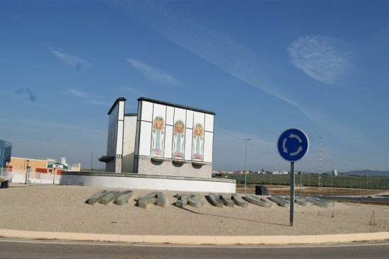 Entrada a Marmolejo desde la Autovía de Andalucía.