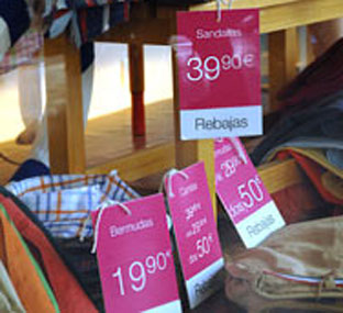 Productos en rebajas. Foto: Junta de Andalucía.