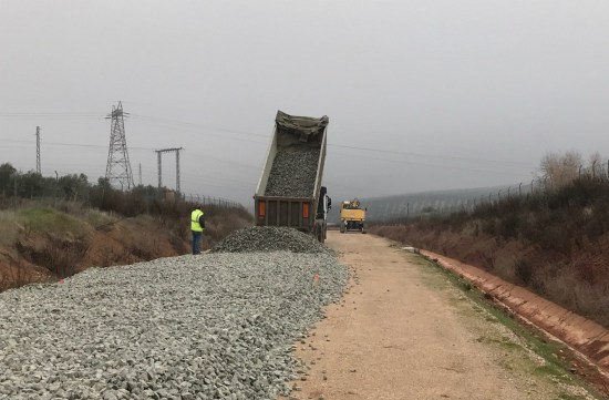 Actuales obras en el ramal ferroviario Linares-Vadollano.