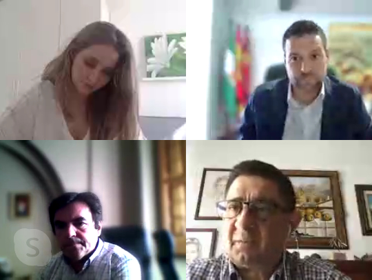 Reyes con alcaldes de Porcuna y Marmolejo