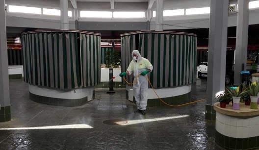 El Ayuntamiento de Andújar implanta nuevas medidas en el Mercado de Abastos para realizar las compras de forma más segura durante la desescalada.