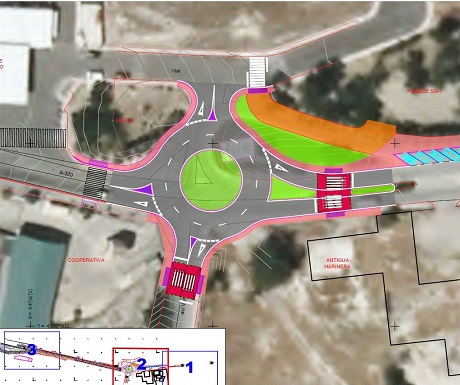 Fomento licita obras para construir una rotonda que evite accidentes en la travesía de Mancha Real.