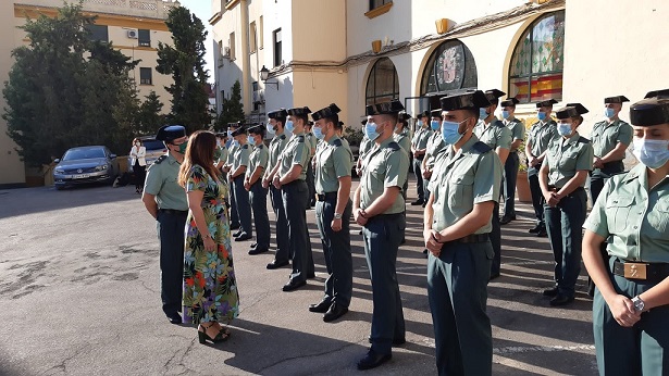 La subdelegada da la bienvenida a 40 guardias civiles en prácticas que se incorporan a la Comandancia de Jaén.