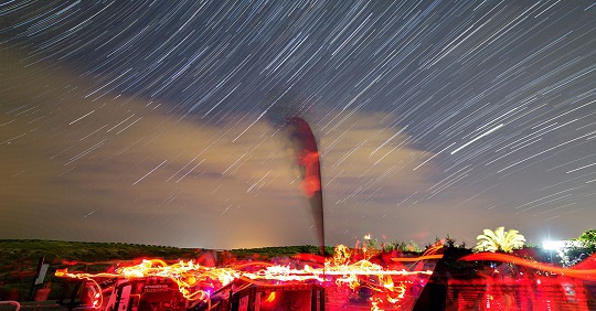 La Consejería de Cultura congregó a 150 personas para ver las primeras perseidas en Cástulo y Puente Tablas.