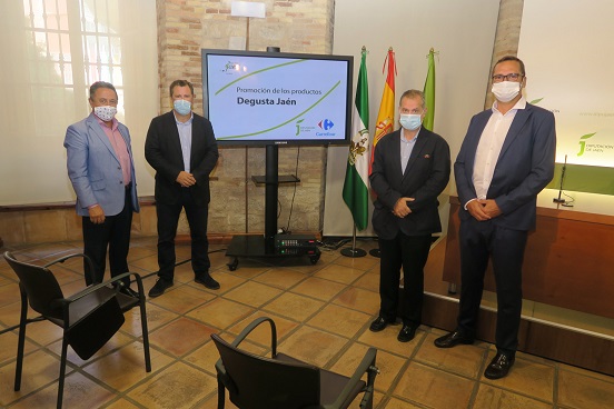 Diputación y Carrefour renuevan para cuatro años su acuerdo para la promoción de productos Degusta Jaén.