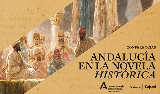 Sánchez Adalid, Calvo Poyato y Eva Díaz Pérez, en el ciclo ‘Andalucía en la novela histórica’.
