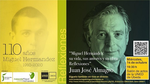 Nutrido programa de la Fundación Legado Literario Miguel Hernández para el último trimestre del año.