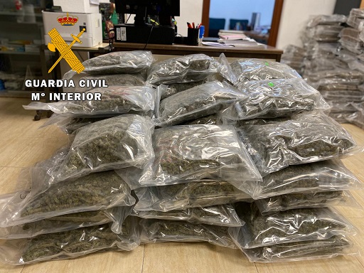 La Guardia Civil ha detenido a una persona como presunta autora de un Delito de Tráfico de Drogas.