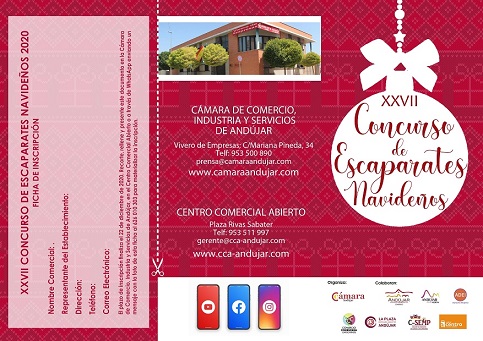 20 comercios optan a los premios del XXVII Concurso de Escaparates Navideños promovido por la Cámara de Comercio de Andújar.