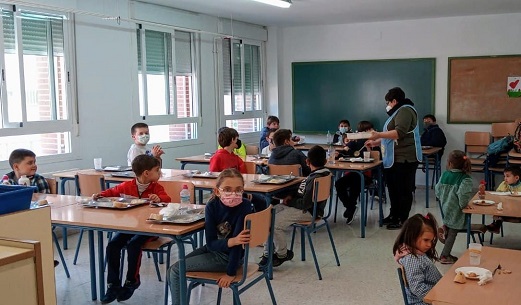 Los comedores escolares de la provincia de Jaén vuelven a funcionar desde hoy.