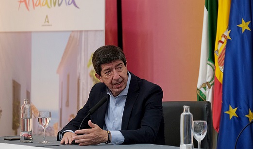 Juan Marín destaca que Andalucía acapara más del 28% de las reservas hoteleras realizadas en España.