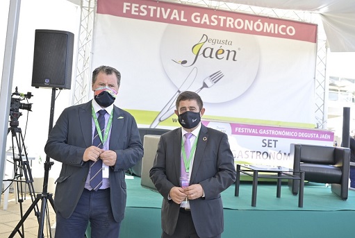 Los productos de Degusta Jaén protagonizan la zona gastronómica de Expoliva 2021.