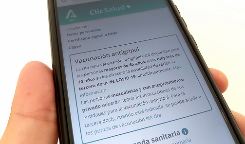 Premio nacional a la app Salud Andalucía, ClicSalud+ y la gestión de citas para la vacuna del Covid-19.