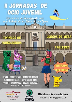 La asociación AMECO organiza para los próximos días 17, 18 y 19 de diciembre las II Jornadas de Ocio Juvenil.
