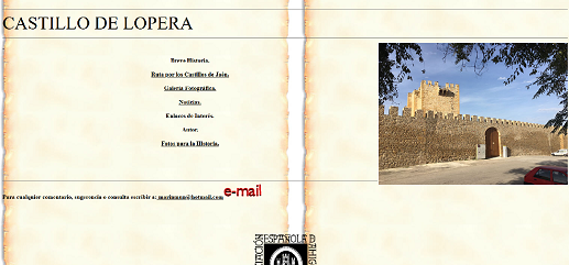 La página web sobre el Castillo de Lopera cumple veinte años.