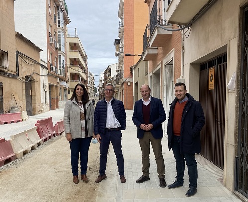 Diputación finalizará este mes las obras de renovación de la red de abastecimiento de la calle María Bellido de Bailén.