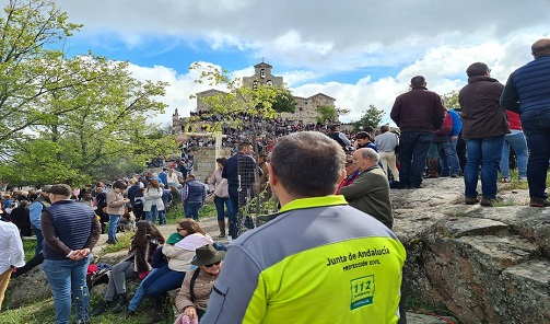 Ascienden a medio millar las llamadas coordinadas por el 112 con relación a la Romería de la Cabeza.