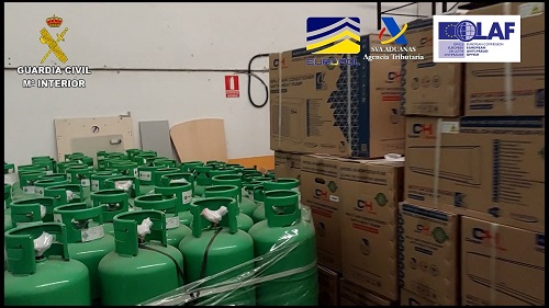 Desarticulada una organización criminal dedicada al tráfico ilícito de gases de efecto invernadero.