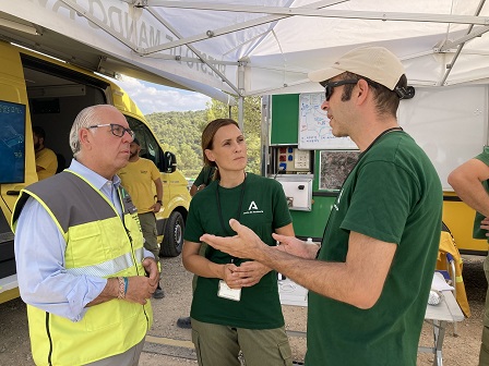 El incendio forestal de Jódar afecta ya a 600 hectáreas.