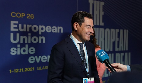 El presidente de la Junta participa desde el martes en las reuniones de la Cumbre del Clima COP27.