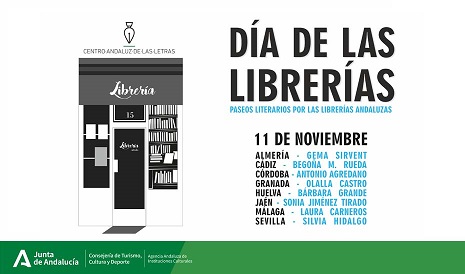 Paseos literarios en las ocho provincias para celebrar el Día de las Librerías en Andalucía.