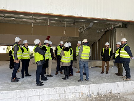 El Rector de la Universidad de Jaén visita las obras del nuevo edificio de la Facultad de Ciencias de la Salud.