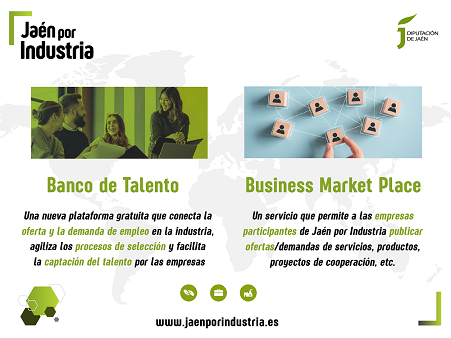 Diputación pone en servicio dos herramientas para facilitar la incorporación de talento y la cooperación empresarial.