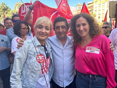 El PSOE de Jaén participa en el 1 de Mayo: “Estamos con quienes siempre hemos estado, los trabajadores y trabajadoras”.