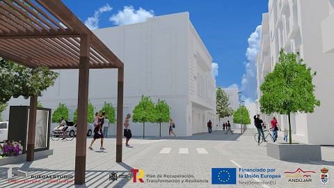 Comienzan las obras de remodelación y humanización en la calle Isidoro Miñón de Andújar.