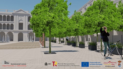 La remodelación de la Plaza de España favorecerá la creación de nuevas zonas de arboleda.