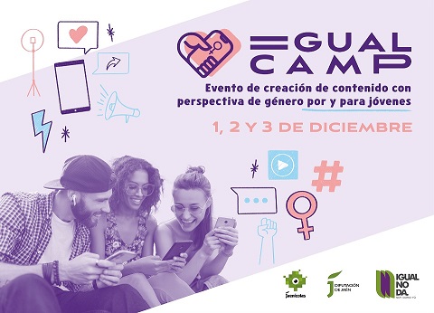 La Diputación celebrará en diciembre una actividad para que jóvenes creen contenidos digitales con perspectiva de género.