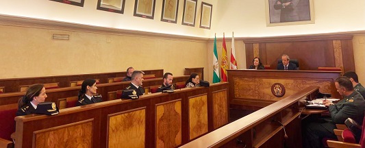 La subdelegada anuncia un amplio despliegue de Policía Nacional con motivo de la festividad navideña, en Andújar.