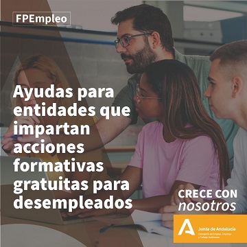Empleo convoca 2,3 millones en ayudas para acciones de FP gratuitas para desempleados.
