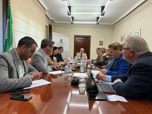 El delegado del Gobierno Andaluz, Jesús Estrella, ha presidido la reunión de coordinación con los delegados territoriales.