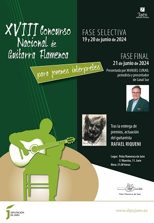Un total de 16 intérpretes participarán del 19 al 21 de junio en la fase final del XVIII Concurso de Guitarra Flamenca.