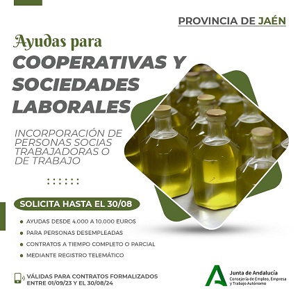 Cooperativas y sociedades laborales pueden solicitar hasta el 30 de agosto ayudas de hasta 10.000 euros para contratar a desempleados.
