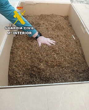La Guardia Civil detiene al conductor de un camión por delito de contrabando de tabaco.