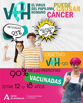 Salud lanza la campaña Objetivo VPH-90 y recuerda la importancia de la vacunación frente al Virus del Papiloma Humano.