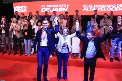 María Jesús Montero destaca la “ejemplaridad” del PSOE de Jaén: “Es referente en España”.
