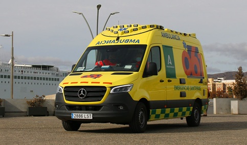 Cinco heridos en un accidente de tráfico en Jaén capital.