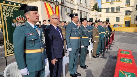 El subdelegado del Gobierno destaca el compromiso y vocación de servicio de la Guardia Civil en el 181º aniversario de su fundación.